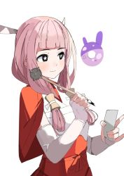 Rule 34 | + +, 1girl, bitto (arnagle), blunt bangs, bridal gauntlets, closed mouth, commission, fire emblem, fire emblem fates, hime cut, holding, holding pen, japanese clothes, looking at viewer, mitama (fire emblem), nintendo, pen, pink hair, skeb commission, smile, solo, upper body