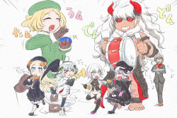 Rule 34 | &gt; &lt;, +++, 10s, 2boys, 5girls, :d, ^ ^, abigail williams (fate), absurdly long hair, ahoge, antonio salieri (fate), antonio salieri (second ascension) (fate), arm up, asterios (fate), bandaged arm, bandages, bare shoulders, barefoot, bell, beret, black bow, black dress, black footwear, black gloves, black hat, black legwear, black panties, black sclera, black shirt, blonde hair, bloomers, blue eyes, blush, blush stickers, boots, bow, brown footwear, brown gloves, bug, butterfly, closed eyes, closed mouth, colored sclera, curled horns, doll joints, dress, drum, drumsticks, eighth note, elbow gloves, facial scar, fate/extra, fate/grand order, fate (series), formal, giant, giantess, gloves, gothic lolita, green bow, green eyes, green hat, green jacket, green ribbon, grey jacket, grey pants, groin, hair between eyes, hair bow, hat, headpiece, highres, holding, holding bell, holding instrument, horns, insect, instrument, jack the ripper (fate/apocrypha), jacket, jeanne d&#039;arc (fate), jeanne d&#039;arc alter santa lily (fate), joints, keyboard (instrument), lolita fashion, long hair, long sleeves, mary janes, melodica, multiple boys, multiple girls, music, musical note, navel, neon-tetora, nursery rhyme (fate), open mouth, orange bow, panties, pants, pantyhose, parted bangs, paul bunyan (fate), pinstripe pattern, pinstripe suit, playing instrument, pleated dress, puffy short sleeves, puffy sleeves, red eyes, red scarf, ribbon, scar, scar across eye, scar on cheek, scar on face, scarf, shirt, shoes, short sleeves, shoulder tattoo, sleeveless, sleeveless shirt, sleeves past fingers, sleeves past wrists, smile, standing, standing on one leg, striped bow, striped ribbon, suit, tattoo, thighhighs, toenails, trumpet, underwear, very long hair, white bloomers, white dress, white footwear, white hair