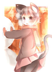 Rule 34 | 1girl, akatsuki no guuru, animal ears, bad id, bad pixiv id, blush, highres, looking at viewer, mouse ears, mouse tail, nazrin, pantyhose, scarf, short hair, skirt, snowman, solo, tail, touhou