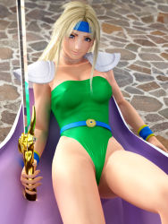 Rule 34 | 1990s (style), 1girl, 3d, armor, belt, blonde hair, blue eyes, breasts, breasts apart, cape, celes chere, choker, cleavage, collarbone, covered erect nipples, cowboy shot, final fantasy, final fantasy vi, from above, groin, headband, highleg, highleg leotard, holding, holding sword, holding weapon, incise soul, leotard, light smile, lips, long hair, looking at viewer, lying, m-rs, on back, pauldrons, reflection, retro artstyle, shoulder armor, sidelocks, smile, solo, strapless, strapless leotard, sword, taut clothes, weapon, wristband