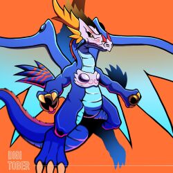 Rule 34 | claws, digimon, digimon (creature), dragon, highres, orb, tail, wingdramon, wings