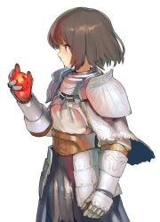 Rule 34 | androgynous, armor, ashen one (dark souls 3), bad id, bad twitter id, brown hair, dark souls (series), dark souls iii, expressionless, eyeball, gauntlets, gender request, pauldrons, red eyes, shindou kamichi, short hair, shoulder armor, simple background, solo, unkindled (dark souls 3), white background