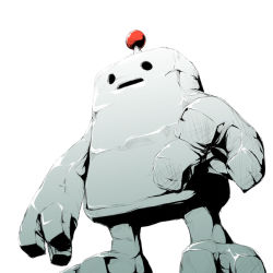 Rule 34 | antennae, clayman, full body, golem, mother (game), mother 3, nintendo, no humans, serene (gusarme), simple background, standing, white background