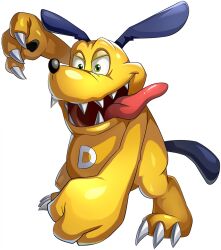 Rule 34 | claws, digimon, digimon (creature), digimon new century, dog, dogmon, official art, solo, tongue, tongue out