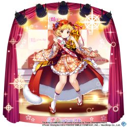 Rule 34 | 1girl, aki minoriko, blonde hair, cape, closed mouth, copyright notice, flip-flops, frilled kimono, frilled sleeves, frills, full body, fur-trimmed cape, fur trim, happy, head tilt, holding, holding trophy, japanese clothes, kimono, long sleeves, neck ribbon, official alternate costume, official art, orange eyes, orange headwear, orange kimono, plaid kimono, red cape, ribbon, rotte (1109), sandals, short hair, smile, socks, solo, tabi, touhou, touhou lostword, transparent background, trophy, white socks, wide sleeves