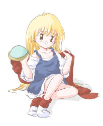 Rule 34 | 1990s (style), akazukin chacha, blonde hair, magical princess, open mouth, undressing