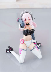 Rule 34 | 1girl, breasts, figure, large breasts, long hair, photo (medium), pink hair, solo, super sonico