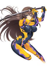 Rule 34 | bodysuit, breasts, fortified suit, large breasts, long hair, muv-luv, muv-luv alternative, muv-luv total eclipse, pilot suit, tagme, takamura yui