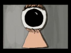Rule 34 | animated, animated gif, blinking, creepy, eye focus, horror (theme), lock, lowres, solo