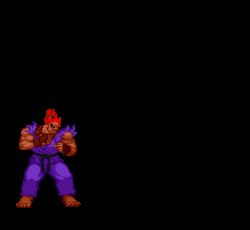 Rule 34 | afterimage, beads, capcom, dougi, akuma (street fighter), lowres, male focus, prayer beads, red hair, sandals, street fighter, topknot