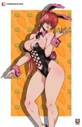Rule 34 | absurdres, breasts, highres, kyoffie, large breasts, leotard, rabbit ears, shermie (kof), the king of fighters, thick thighs, thighs
