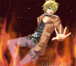 Rule 34 | 1boy, blonde hair, cain, fire, galerians, green eyes, male focus, solo, tagme