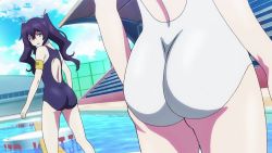 Rule 34 | 10s, 2girls, animated, animated gif, anime screenshot, ass, ass shake, competition swimsuit, huge ass, jiggle, keijo!!!!!!!!, miyata sayaka, multiple girls, one-piece swimsuit, pool, screencap, spanked, spanking, swimsuit, twintails, water, yamikumo sachiko