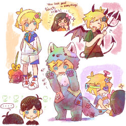Rule 34 | + +, ..., 1girl, 2boys, animal costume, aubrey (faraway) (omori), aubrey (omori), basil (faraway) (omori), basil (omori), black eyes, black hair, blonde hair, blue eyes, blush, bow, closed eyes, closed mouth, fake horns, fang, flower, hair bow, hair flower, hair ornament, hairband, halloween, halloween costume, holding, holding pitchfork, horns, long hair, multiple boys, omori, open mouth, pink bow, pitchfork, short hair, smile, spoken ellipsis, sun iiinu, sunny (omori), thought bubble, translation request, wig, wolf costume