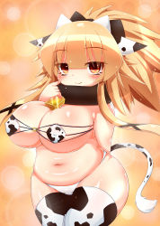 Rule 34 | 1girl, bell, breasts, cow girl, highres, huge breasts, kikira&#039;s cow girl, kikira (silenceblack), plump, tail