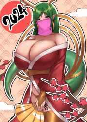 Rule 34 | 1girl, 2024, breasts, chinese zodiac, highres, huge breasts, long hair, solo, year of the dragon