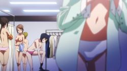 Rule 34 | 1boy, 6+girls, animated, anime screenshot, ass, breasts, butt crack, dimples of venus, highres, large breasts, multiple girls, nipples, panties, princess lover, screencap, sound, underwear, undressing, video