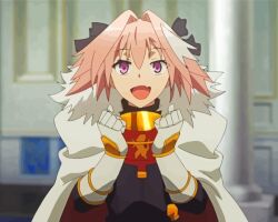 Rule 34 | androgynous, astolfo (fate), fang, fate/apocrypha, fate (series), knight, non-web source, pink hair, skin fang, trap