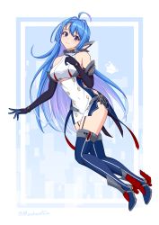 Rule 34 | 1girl, absurdres, ahoge, azur lane, bare shoulders, black gloves, blue footwear, blue hair, boots, breasts, buttons, double-breasted, dress, elbow gloves, full body, garter straps, gloves, helena (azur lane), highres, looking at viewer, medium breasts, microdress, mouhantain, multicolored hair, purple eyes, purple hair, retrofit (azur lane), rudder footwear, simple background, sleeveless, sleeveless dress, solo, thigh boots, thighhighs, two-tone hair