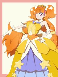 Rule 34 | 1girl, amanogawa kirara, animated, animated gif, blush, boots, bouncing breasts, breasts, clenched teeth, clothes pull, cure twinkle, detached collar, dress, dress pull, earrings, embarrassed, gloves, go! princess precure, gradient hair, high heels, jewelry, knee boots, large breasts, long hair, low-tied long hair, low twintails, magical girl, multicolored hair, navel, nipples, one eye closed, open mouth, orange hair, precure, purple eyes, star (symbol), star earrings, surprised, teeth, thighhighs, tiara, twintails, undressing, wink, zettai ryouiki