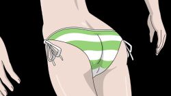 Rule 34 | animated, animated gif, ass, ass focus, bikini, butt crack, cindy campbell, furukawa keiko, self-upload, shinryaku! ikamusume, side-tie bikini bottom, spanked, spanking, striped bikini, striped clothes, swimsuit