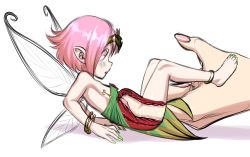 Rule 34 | 2girls, anklet, arm support, barefoot, blush, bracelet, breasts, dress, fairy, fairy wings, feet, female focus, fingering, from side, full body, green nails, highres, jewelry, kiyoshi2431, large insertion, legs, lying, mini person, minigirl, multiple girls, nail polish, on back, original, pink eyes, pink hair, pink nails, pointy ears, profile, short hair, simple background, size difference, small breasts, solo focus, stomach bulge, thighs, tiara, toes, uterus, vaginal, white background, wide-eyed, wings, x-ray, yuri