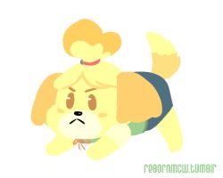 Rule 34 | 1girl, all fours, animal, animal crossing, animated, animated gif, artist request, barking, furry, furry female, isabelle (animal crossing), nintendo, solo, tail, tail raised, tail wagging