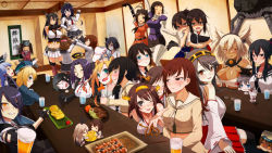 Rule 34 | 10s, 6+girls, :&lt;, :3, abukuma (kancolle), abyssal ship, ahoge, akagi (kancolle), akatsuki (kancolle), alcohol, animal ears, antenna hair, aqua eyes, armor, atago (kancolle), beer, black eyes, black hair, blonde hair, blue eyes, blue hair, blush stickers, braid, breasts, brown eyes, brown hair, cherry, chibi, chopsticks, cilica, cleavage, closed eyes, cup, dark-skinned female, dark skin, depressed, detached sleeves, drooling, elbow gloves, empty eyes, error musume, fingerless gloves, food, fork, fruit, glasses, gloves, hair ornament, hairband, hairclip, half updo, halo, haruna (kancolle), hat, headgear, hibiki (kancolle), hiei (kancolle), highres, holding stomach, ice cream, ikazuchi (kancolle), inazuma (kancolle), japanese clothes, kaga (kancolle), kako (kancolle), kantai collection, kitakami (kancolle), kongou (kancolle), large breasts, looking at viewer, mechanical halo, midriff, monster, mouse ears, multiple girls, muneate, murakumo (kancolle), musashi (kancolle), musashi kai (kancolle), myoukou (kancolle), nagato (kancolle), naka (kancolle), navel, nontraditional miko, omelet, one eye closed, ooi (kancolle), orange eyes, pantyhose, personification, ponytail, purple eyes, purple hair, red eyes, ribbon, ryuujou (kancolle), sarashi, shigure (kancolle), shimakaze (kancolle), siblings, side ponytail, silver hair, sisters, sitting, smile, socks, striped clothes, striped legwear, striped thighhighs, sweatdrop, tamagoyaki, tatsuta (kancolle), tears, tenryuu (kancolle), thighhighs, trembling, twintails, verniy (kancolle), visor cap, wavy mouth, wide sleeves, wink, wo-class aircraft carrier, yahagi (kancolle), yamashiro (kancolle), yellow eyes, yukikaze (kancolle), yuri