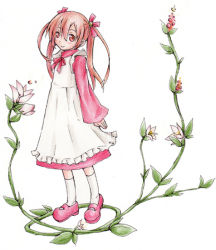 Rule 34 | 1girl, asahikawa hiyori, dress, long hair, pink eyes, pink hair, solo, twintails