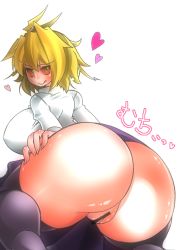 Rule 34 | 00s, 1girl, :q, alternate legwear, antenna hair, arcueid brunestud, ass, ato (bfj315), bad id, bad pixiv id, bar censor, bent over, black thighhighs, blonde hair, blush, breasts, censored, colored sclera, heart, huge ass, huge breasts, impossible clothes, impossible sweater, licking lips, melty blood, naughty face, no panties, pointless censoring, presenting, pussy, red arcueid, red sclera, solo, sweater, thick thighs, thighhighs, thighs, tongue, tongue out, tsukihime, turtleneck, upskirt, yellow eyes