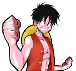 Rule 34 | 1boy, 8fate, abs, black hair, black outline, clenched hands, clenched teeth, facial scar, frown, gear second, looking ahead, male focus, monkey d. luffy, one piece, outline, pectorals, pirate, scar, scar on cheek, scar on face, solo, teeth, toned, toned male, transparent background, unworn headwear, upper body, v-shaped eyebrows