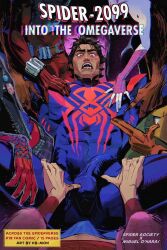 Rule 34 | 6+boys, animal print, bara, ben reilly, bisexual male, black hair, blue bodysuit, bodysuit, bulge, character name, coat, dark-skinned male, dark skin, english text, erection, erection under clothes, imminent anal, imminent penetration, kb-mon, large pectorals, male focus, marvel, miguel o&#039;hara, mixed harem, multiple boys, muscular, muscular male, omegaverse, open mouth, pectorals, peter b parker, pink coat, red eyes, scarlet spider, short hair, solo focus, spider-gwen, spider-man: across the spider-verse, spider-man (series), spider-punk, spider-verse, spider print, spread legs, thick thighs, thighs, two-tone bodysuit