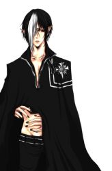 Rule 34 | 1boy, arystar krory, d.gray-man, male focus, nail polish, pointy ears, simple background, solo, tagme, white background