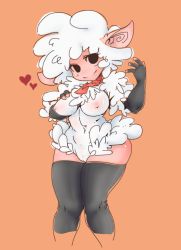 Rule 34 | 1girl, breasts, leggy lamb, nipples, sheep girl