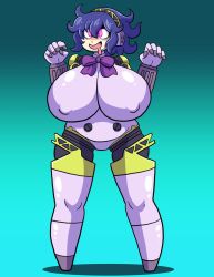 Rule 34 | 1girl, 2020, @ @, aegis (persona), alternate breast size, ass expansion, breasts, cleavage, covered erect nipples, creatures (company), game freak, grepstrash, hairband, hex maniac (pokemon), huge breasts, long hair, mind control, nintendo, persona, persona 3, pokemon, pokemon xy, thick thighs, thighs, transformation