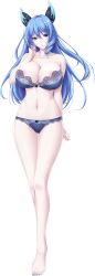 Rule 34 | 1girl, absurdres, aoe mai, atelier kaguya, bare arms, bare legs, bare shoulders, barefoot, blue hair, blue nails, bow, bow bra, bow panties, bra, breasts, choco chip, cleavage, closed mouth, collarbone, fingernails, game cg, hair ornament, hand on own cheek, hand on own face, hand up, head tilt, highres, large breasts, lingerie, long hair, love x holic ~miwaku no otome to hakudaku kankei~, mama x holic ~miwaku no mama to amaama kankei~, mature female, nail polish, pale skin, panties, purple eyes, shiny skin, solo, strapless, strapless bra, thighs, toes, transparent background, underwear, underwear only