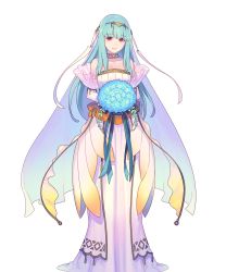 Rule 34 | 1girl, bare shoulders, blue hair, bouquet, breasts, bridal veil, choker, closed mouth, dress, enkyo yuuichirou, fire emblem, fire emblem: the blazing blade, fire emblem heroes, flower, full body, hair ornament, highres, holding, long hair, looking at viewer, medium breasts, ninian, nintendo, non-web source, official art, red eyes, smile, solo, standing, strapless, strapless dress, transparent background, veil, wedding dress, white dress