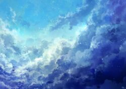 Rule 34 | 1girl, axleaki, barefoot, blue skirt, blue sky, blue theme, cloud, cloudy sky, commentary request, dated, highres, long hair, night, night sky, original, outdoors, scenery, shirt, short sleeves, signature, skirt, sky, solo, star (sky), starry sky, walking, white shirt, wide shot