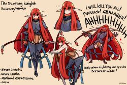 Rule 34 | armor, murgoten, pointy ears, red hair, sword, weapon