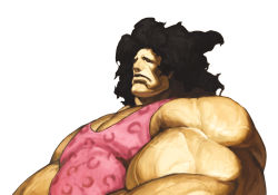 Rule 34 | 1boy, afro, capcom, highres, hugo andore, male focus, muscular, nona, official art, solo, street fighter, svc chaos, upper body
