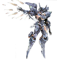 Rule 34 | 00s, absurdres, artbook, highres, jehuty, konami, mecha, no humans, official art, orbital frame (zone of the enders), robot, scan, shinkawa youji, solo, stitched, third-party edit, zone of the enders