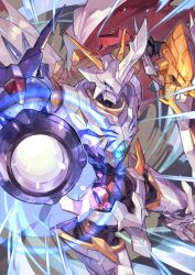 Rule 34 | 1other, absurdres, cannon, digimon, digimon (creature), highres, omegamon, omegamon x-antibody, other focus, solo, sword, weapon