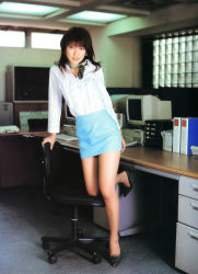 Rule 34 | 7 days 7 colors, asian, blouse, kumada yoko, miniskirt, office lady, photo (medium), shirt, skirt