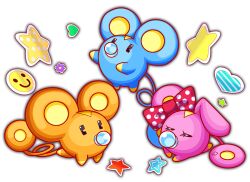 1girl 2boys anime_coloring aqua_tail artist_request black_eyes bow closed_eyes crash_fever eyelashes flower_sticker full_body game_cg heart_stickers little_jerries lying multiple_boys no_humans number_tattoo numbered official_art on_stomach orange_tail outline pacifier pink_tail polka_dot polka_dot_bow red_bow red_outline single_ear_down sleeping smiley_face square square_tattoo star_sticker tachi-e tail_tattoo tattoo third-party_source transparent_background