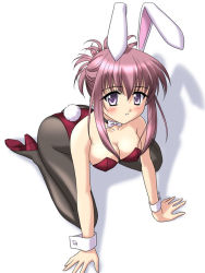 Rule 34 | 00s, 1girl, animal ears, black pantyhose, bow, bowtie, chikage (sister princess), fake animal ears, leotard, masakichi (crossroad), pantyhose, playboy bunny, rabbit ears, rabbit tail, red footwear, shoes, sister princess, solo, strapless, tail, wrist cuffs