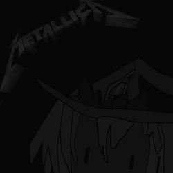 Rule 34 | 2021, third-party edit, greyscale, majo to hyakkihei, metallica, metallica (majo to hyakkihei), monochrome, tagme, text focus