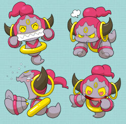 Rule 34 | aoi (comical highway), colored sclera, creatures (company), earrings, full body, game freak, gen 6 pokemon, happy, heart, heart-shaped pupils, hoop earrings, hoopa, hoopa (confined), jewelry, legendary pokemon, looking at viewer, multiple views, mythical pokemon, nintendo, no humans, pokemon, pokemon (anime), pokemon (creature), pokemon the movie: hoopa and the clash of ages, pokemon xy (anime), smile, solo, symbol-shaped pupils, yellow sclera