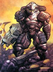 Rule 34 | 1980s (style), 1boy, alien, ammunition pouch, arachnid (starship troopers), armor, bug, corpse, cover, cover page, cropped, damaged, gun, male focus, mecha, oldschool, pouch, power armor, retro artstyle, rifle, robot, soldier, solo, starship troopers, uchuu no senshi, weapon