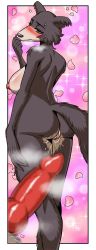 Rule 34 | 1boy, 1girl, animal penis, ass, beastars, blush, furry, highres, juno (beastars), penis, tagme, tail, wolf tail