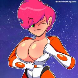 Rule 34 | atomickingboo, breasts, large breasts, pink hair, tagme